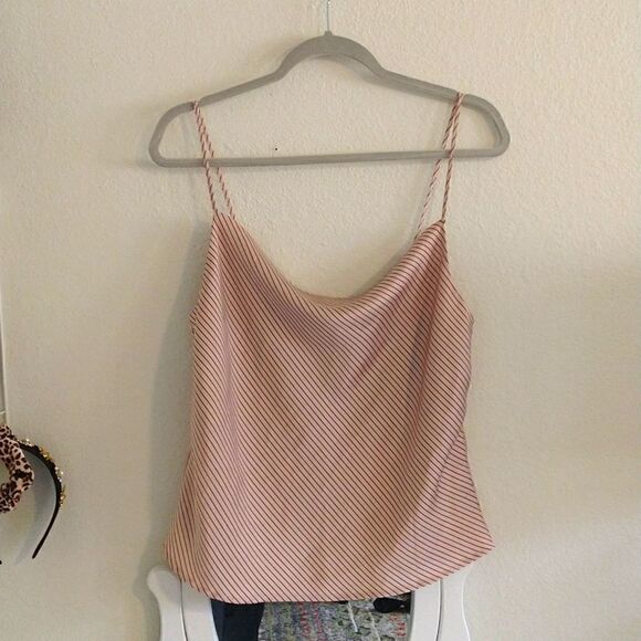 Forever 21 Satin Stripe Lounge Pajama Top Size Medium - Picture 1 of 6